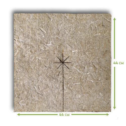 Dalle de paillage en chanvre 44 cm | 24 mois – Protection compacte autour des jeunes vignes - Filets-vignes
