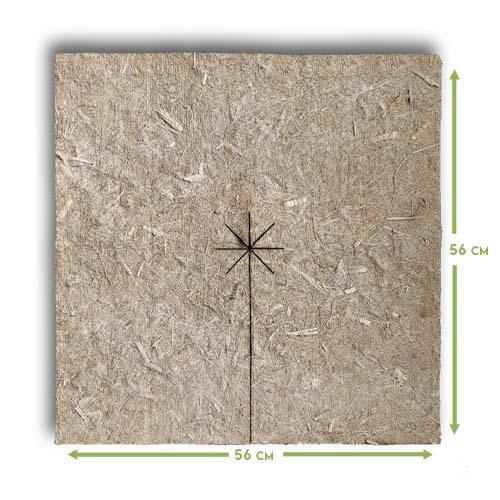 Dalle de paillage en chanvre en disque 56 cm | 12 mois – Couvre-sol naturel pour plantes grimpantes - Filets-vignes